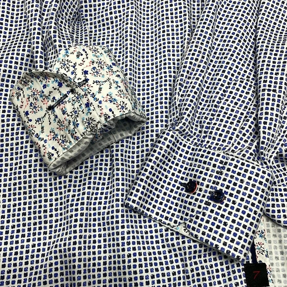 7 Downie St. Long Sleeve Contemporary Fit Button Up Sport Dress Shirts M (4) - Picture 15 of 15